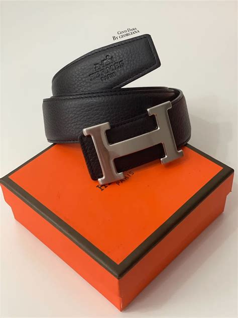 curea hermes originala|Curea Hermes reversibila, latime 2,4 cm .